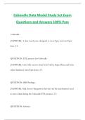 Caboodle Data Model Study Set Exam Questions and Answers 100&percnt; Pass