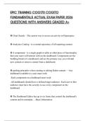 EPIC TRAINING COG170 COGITO FUNDAMENTALS ACTUAL EXAM PAPER 2026 QUESTIONS WITH ANSWERS GRADED A&plus;