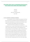 WGU D034 AOM 1 Task 3&colon; Communication Plan &vert;Passed on First Attempt &vert;Latest Update with Complete Solution