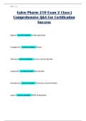 Galen Pharm 210 Exam 2 Class | Comprehensive Q&A For Certification Success