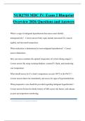 NUR2755 MDC IV&colon; Exam 2 Blueprint Overview 2026 Questions and Answers