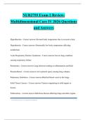 NUR2755 Exam 2 Review&colon; Multidimensional Care IV 2026 Questions and Answers