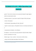 NUR1023 EXAM 1 2026 Questions and Answers