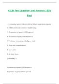 HECM Test Questions and Answers 100&percnt; Pass