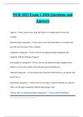 NUR 1023 Exam 1 2026 Questions and Answers
