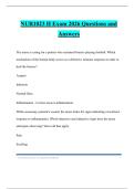 NUR1023 II Exam 2026 Questions and Answers
