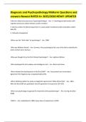 Diagnosis and Psychopathology Midterm Questions and answers Newest RATED A&plus; 2025&sol;2026 NEW&excl;&excl; UPDATED