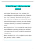 NUR1023 Exam 2 2026 Questions and Answers