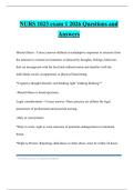 NURS 1023 exam 1 2026 Questions and Answers
