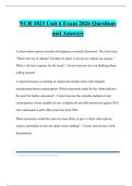 NUR 1023 Unit 6 Exam 2026 Questions and Answers