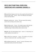 ESCO HEAT PUMP FINAL PAPER 2026 QUESTIONS WITH ANSWERS GRADED A&plus;