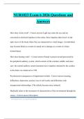 NUR1023 Exam 6 2026 Questions and Answers