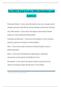 Nur1023 Final Exam 2026 Questions and Answers