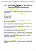 BUS 6600 Module 2 Chapters 7 and 10 Exam Questions With Correct Answers