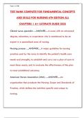 TEST BANK for Fundamental Concepts and Skills for Nursing 6th Edition | All Chapters