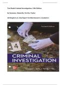 Test Bank for Criminal Investigation, 13th Edition – Swanson, Chamelin, Territo & Taylor | Complete Chapters 1–22 with Verified Answers