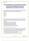 CMS FUNDAMENTALS EXAM NEWEST VERSION WITH 400 QUESTIONS AND CORRECT ANSWERS JUST RELEASED THIS YEAR