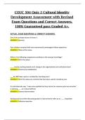 COUC 504 &ndash; Quiz 2 Cultural Identity Development &vert; Assessment with Revised Exam Questions and Correct Answers &vert; Guaranteed A&plus; Pass