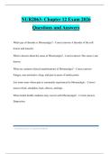NUR2063- Chapter 12 Exam 2026 Questions and Answers