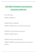 LSUS MBA 745 Module 6 Quiz Questions and Answers 100&percnt; Pass