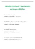 LSUS MBA 745 Module 7 Quiz Questions and Answers 100&percnt; Pass