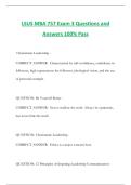 LSUS MBA 757 Exam 3 Questions and Answers 100&percnt; Pass