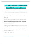 NUR 2063 Essential of Pathophysiology Exam 2026 Questions and Answers