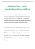 LMFT Clinical Exam - Practice Exam Questions and Answers 100&percnt; Pass