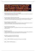 HAZ MAT Awareness and Ops NFPA 470 2022 Study Guide QUESTIONS WITH CORRECT ANSWERS