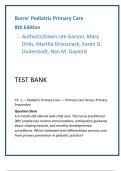 Burns' Pediatric Primary Care 8th Ed &mdash; Complete Test Bank &lpar;20 MCQs&sol;Chapter&rpar; for PNP&comma; FNP & NCLEX Prep