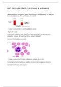 BSC 216 LAB EXAM 1 QUESTIONS & ANSWERS