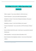 NUR2063 EXAM 1 2026 Questions and Answers