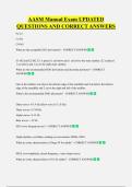 AASM Manual Exam UPDATED  QUESTIONS AND CORRECT ANSWERS