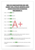 MGSC 291 EXAM&vert;QUESTIONS AND 100&percnt; CORRECT WELL DETAILED ANSWERS&vert;LATEST UPDATE&excl;&excl;&excl;2025&sol;2026&vert;GUARANTEED PASS&vert;GRADED A&plus;