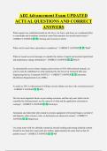 AD2 Advancement Exam UPDATED  ACTUAL QUESTIONS AND CORRECT  ANSWERS