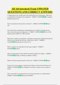 AD Advancement Exam UPDATED  QUESTIONS AND CORRECT ANSWERS