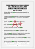 MGSC 291 &vert;QUESTIONS AND 100&percnt; CORRECT WELL DETAILED ANSWERS&vert;LATEST UPDATE&excl;&excl;&excl;2025&sol;2026&vert;GUARANTEED PASS&vert;GRADED A&plus;