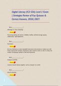 Digital Literacy &lpar;IC3 GS6&rpar; Level 2 Exam &vert; Strategies Review of Key Quizzes & Correct Answers&comma; 2026&vert; 2027&period;      