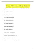 CHEM 103 CSN EXAM 1 QUESTIONS WITH CORRECT ANSWERS RATED A&plus; 2025-2026&period;