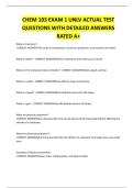 CHEM 103 EXAM 1 UNLV ACTUAL TEST QUESTIONS WITH DETAILED ANSWERS RATED A&plus;