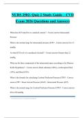 NURS 2502&colon; Quiz 2 Study Guide &ndash; CVD Exam 2026 Questions and Answers