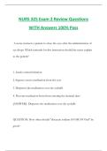 NURS 325 Exam 2 Review Questions WITH Answers 100&percnt; Pass