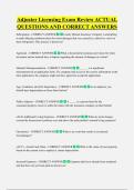 Adjuster Licensing Exam Review ACTUAL  QUESTIONS AND CORRECT ANSWERS