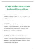 PN 3006 -- Newborn Assessment Exam Questions and Answers 100&percnt; Pass