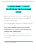 NURS 2502&colon; Exam 3 - Endocrine Disorders Exam 2026 Questions and Answers
