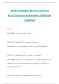 SABSA Enterprise Security Architect Exam Questions and Answers 100&percnt; Pass &vert;Updated