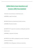 SABSA Matrix Exam Questions and Answers 100&percnt; Pass&vert;Updated