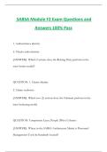 SABSA Module F2 Exam Questions and Answers 100&percnt; Pass