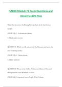 SABSA Module F2 Exam Questions and Answers 100&percnt; Pass