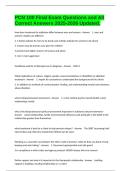 PCN 100 Final Exam Questions and All Correct Answers 2025-2026 Updated&period;  
